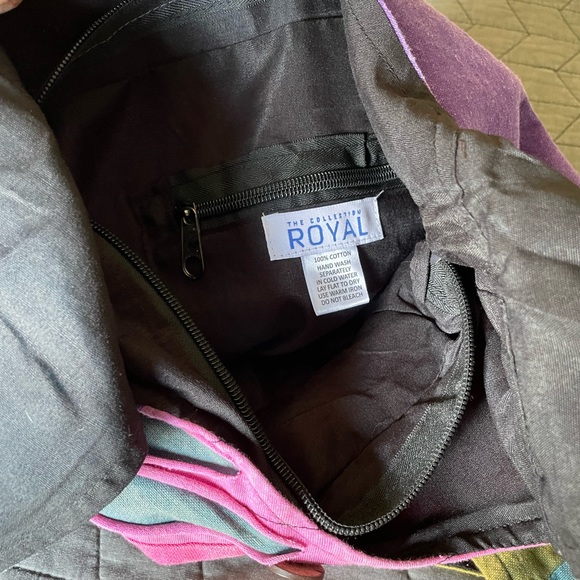 NWT The Collection Royal Hobo Bag, handmade unique bright multicolored zip close - Picture 8 of 10